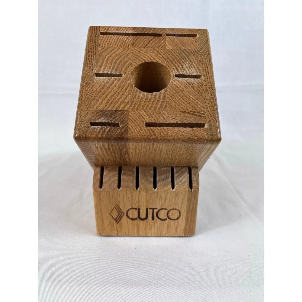 Vintage 90s CUTCO Wooden Knife Block – Good Condition